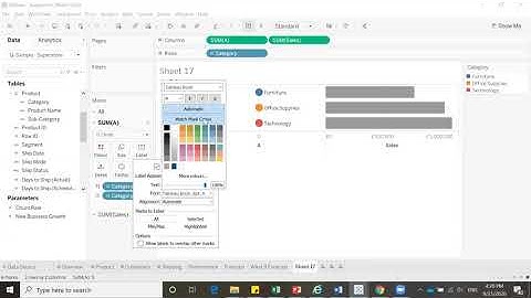 Color Code Text Dimensions in Tableau