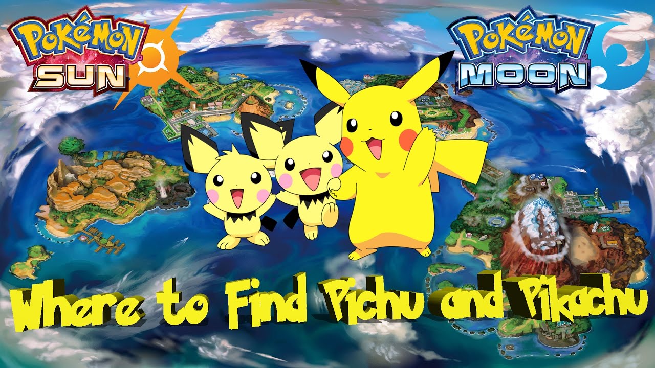 3DS|Pokemon Sun and Moon Where to Catch Pichu and Pikachu Easy! - YouTube