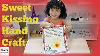 Sweet Kissing Hand Craft with Handprint and Poem