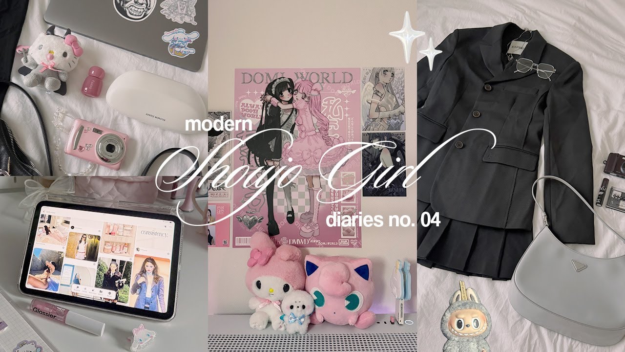 modern shoujo girl (ᓀ‸ᓂ)⟡ recent outfits, my 2025 mood board, decorating my wall w/ domi world