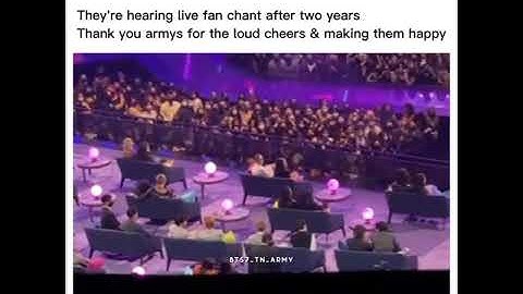 BTS fan chant at Amas 2021