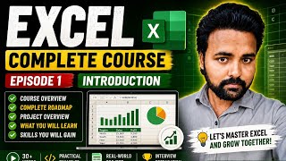 Excel Complete Course | Episode 1 Part 1 | Excel Interface, Navigation, Ribbon & Cells | Beginner 