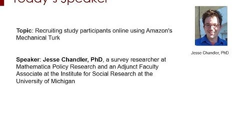 Recruiting Study Participants Online using Amazon