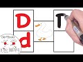 How to write letters for children - Teaching alphabet letters D - Alphabet for kids