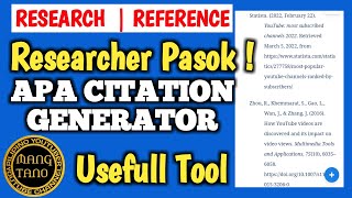 APA CITATION GENERATOR TUTORIAL