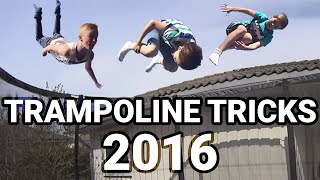 Trampoline tricks and random parkour 2016!