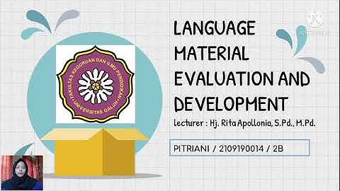 UAS | Language Material Evaluation and Development