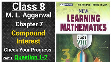 ml aggarwal class 8 maths chapter 7 (compound interest)  check your progress all questions