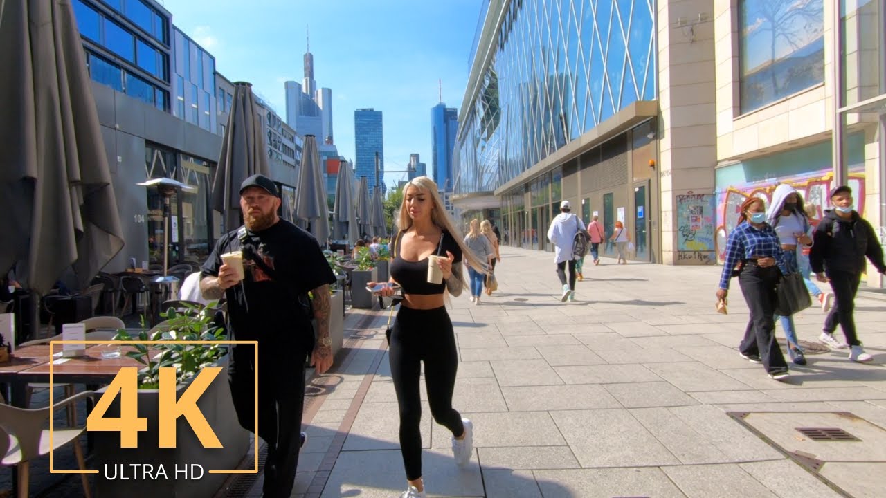 Update Frankfurt am Main, Germany | Street Walk | 4K | Deutschland | Zeil Shopping | Virtual Walking | 2021