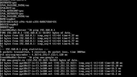 Red Hat 8 - Network Configuration