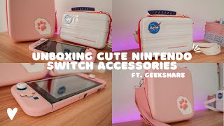 unboxing cute nintendo switch accessories (ft. GeekShare)