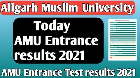 Today AMU Entrance Test results declared today results AMU selected list