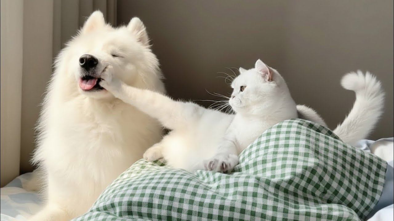 The funniest and cutest puppy and cat in the world