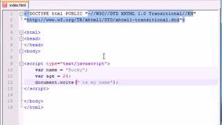 Beginner JavaScript Tutorial   5   Using Variables with Strings low