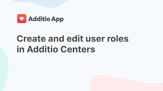 Create and edit user roles