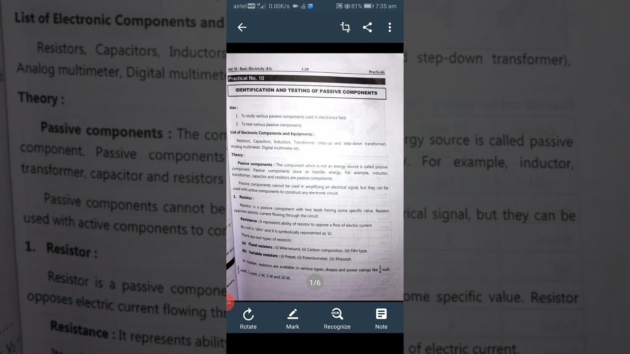 Identification & testing of passive components