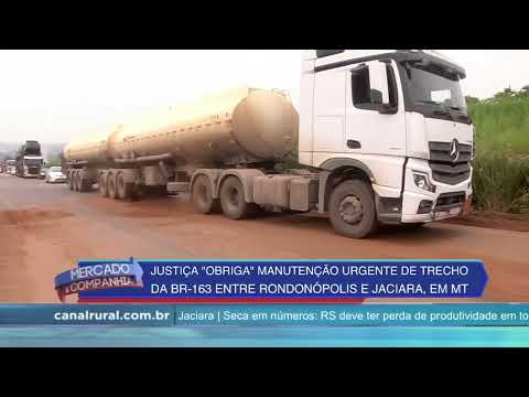 Justiça "obriga" manutenção urgente de trecho da BR-163 entre Rondonópolis e Jaciara em Mato Grosso
