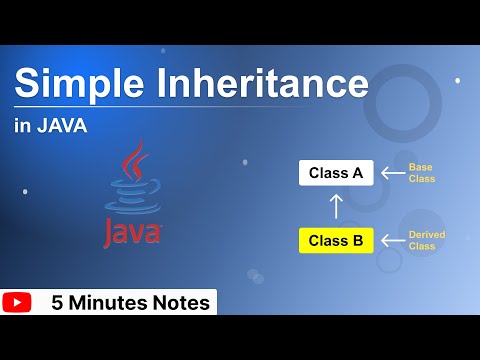 what is Simple inheritance in java with example | 5 Minutes Notes