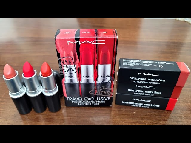 MAC Travel Exclusive Mochaccino Miles Lipstick Trio Set Mocha