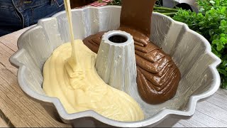 2 cakes in 1! Throw the two doughs in the form and see how amazing!