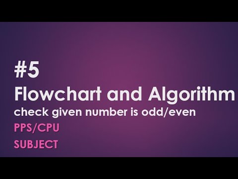 #5 Draw flowchart for  find out given number is even or  odd | PPS | CPU |