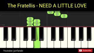 The Fratellis - NEED A LITTLE LOVE - piano one hand tutorial