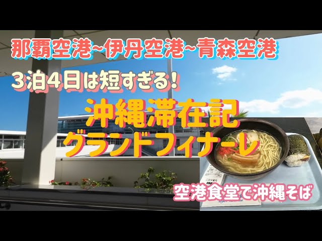 沖縄滞在最終日 空港食堂でそば食って伊丹空港経由で青森空港までの動画 Youtube