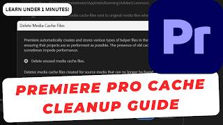 How To Clear Media Cache and Peak Files to Fix Premiere Pro Freezing