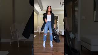 تنسيق جاكيت اسود بطرق مختلفة #shortvideo #short #tiktok #profumi #fashion #fashionstyle