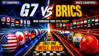 G7 vs BRICS Marble Race ⚔️ Who Survives