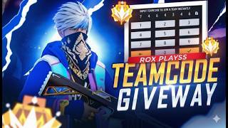 FREE FIRE LIVE CUSTOM ROOM GIVEAWAY| FF LIVE TEAM CODE GIVEAWAY | FF LIVE GIVEAWAY DJ ALOK |FF LIVE