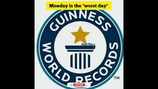 Guinness World Records declares Monday as the worst day of the week/@srisdiarytamil5987 #viral