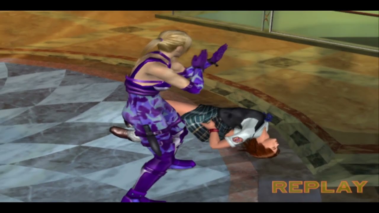 Tekken 4 Nina VS Miharu KO 2 rounds, all stages