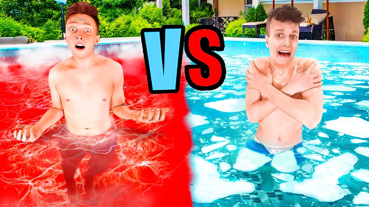 HOT vs COLD Pool Challenge ! - YouTube