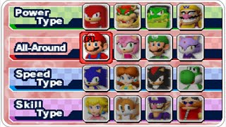 Mario & Sonic at the Olympic Games (DS) - All Characters