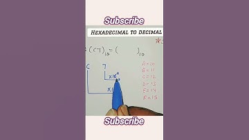 hexadecimal to decimal| hexadecimal to decimal conversion #shorts