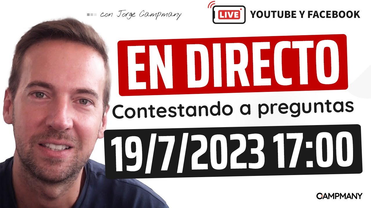 🔴 EN DIRECTO ¡Resuelve tus dudas laborales y de Seguridad Social con Jorge! 19 de Julio a las 
