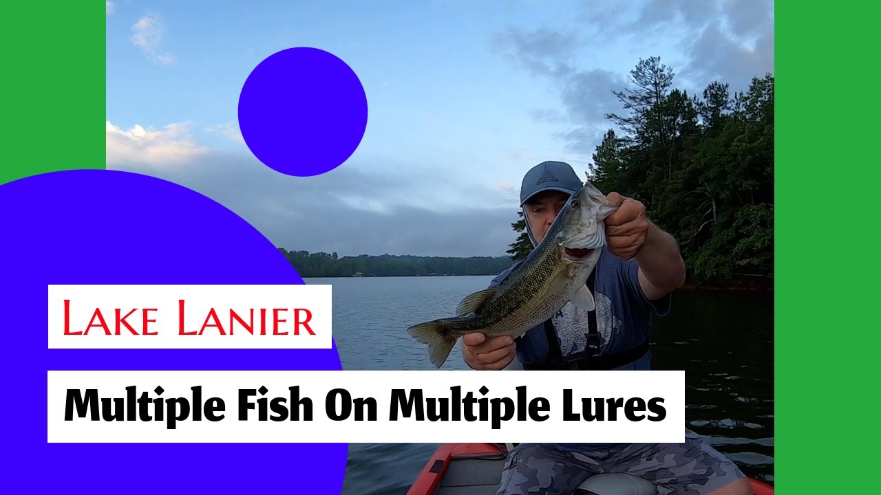 Lake Lanier Multiple Fish on Multiple Lures YouTube