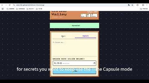 Chrono Valley - Arbitrum Hackathon Demo
