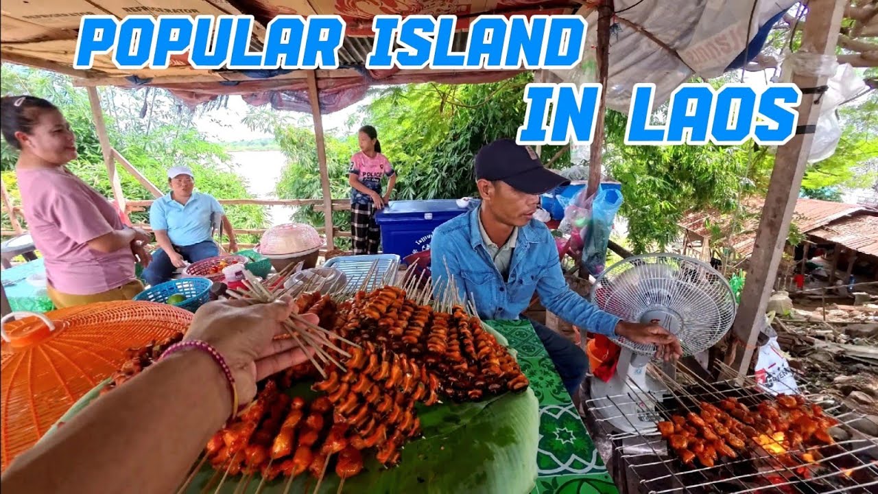 Our journey on the popular island in Laos. With a beautiful view of the Mekong 