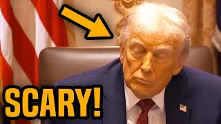 Sickly yellow Trump appears completely out of it
