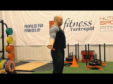 Band Shoulder Dislocates warm-up exercises for physical education class