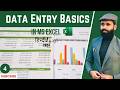 MS Excel Data Entry Basics | How to Data Entry Work in Excel for Beginners in Urdu/Hindi 2024