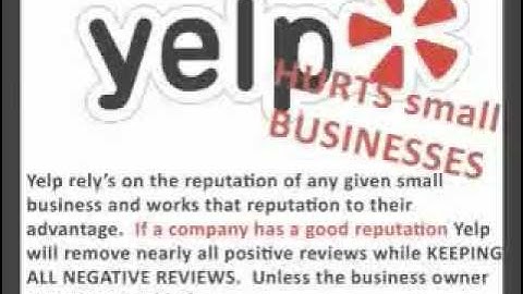 YELP HURTS small BUSINESSES! Yelp removes reviews to make money!
