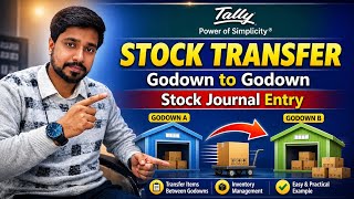Tally ERP/Prime में एक Godown से दूसरे Godown में Stock Transfer कैसे करें? #tallytutorial 