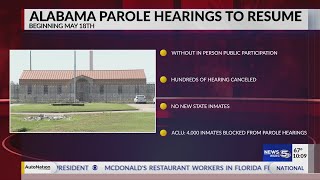 Alabama parole hearings to resume