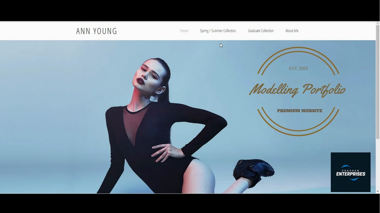 Free .com Domain Model/Actor Portfolio template sample, Responsive Designs By Chauhan Enterprises