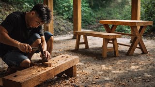 Download Lagu From Raw Wood to Dining Table Set | Handcrafted Woodworking | by @chuctonbinh MP3