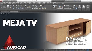 Cara Menggambar dan Render Meja Tv 3D di AutoCAD | Tutorial AutoCAD 3D Sederhana | Desain Interior screenshot 2