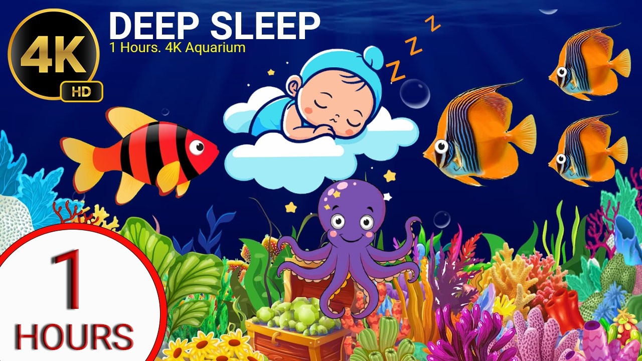 Moonlight Lullaby Fish 🐠🌙  1 Hour Deep Baby Sleep Music #49